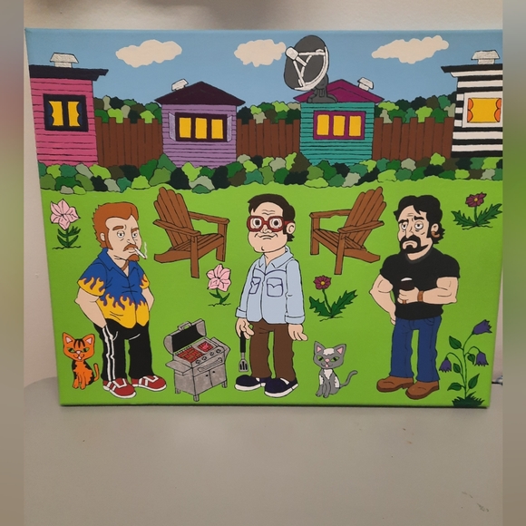 Hand Painted Custom Original Trailer Park Boys Canvas Painting (LARGE) - Picture 1 of 1